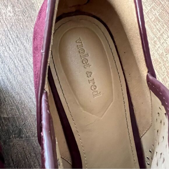 Violet and Red laser cut wedge Style: Sasha new with tags, size 8M - Picture 11 of 15